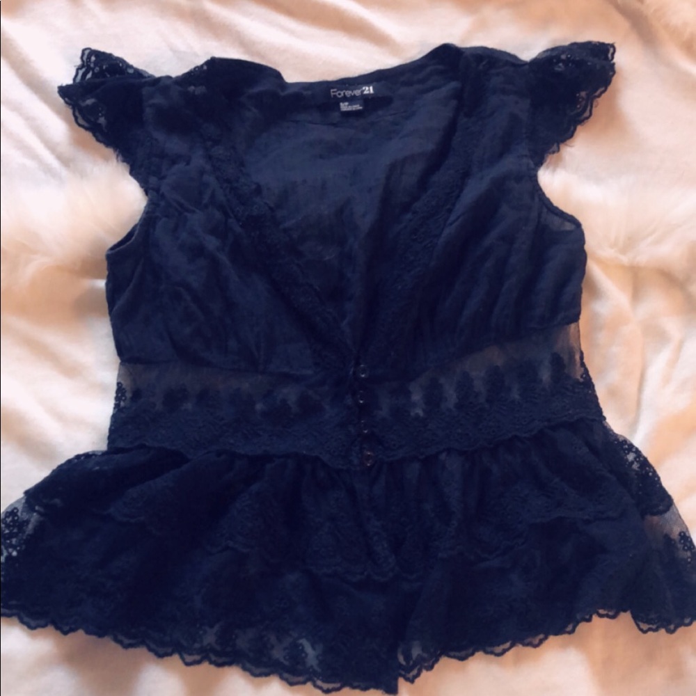 Black lace top